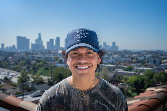 Love God Serve People Trucker Hat
